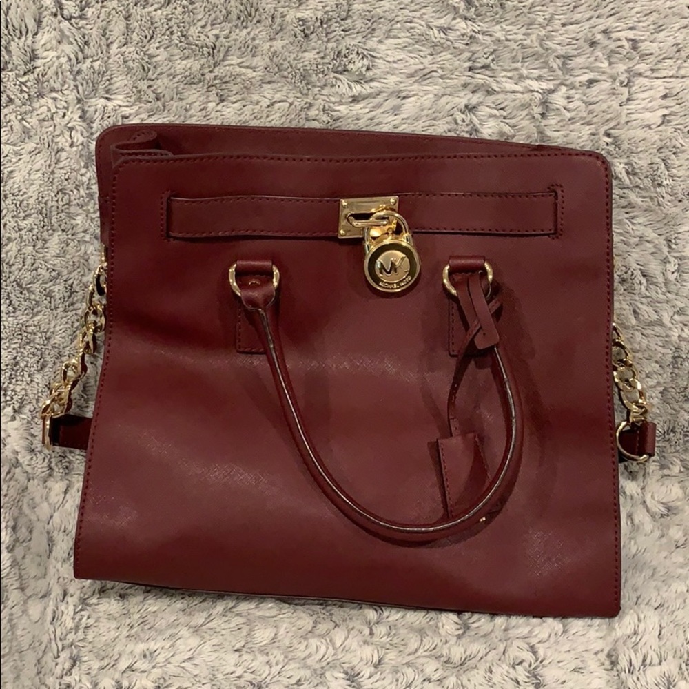 Micheal Kors Large Burgundy Hamilton